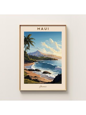 Ninastore Hawaii Seyahat Baskısı | Hawaii Seyahat Posteri | Hawaii Duvar Sanatı | Hawaii Posteri | Hawaii Deko