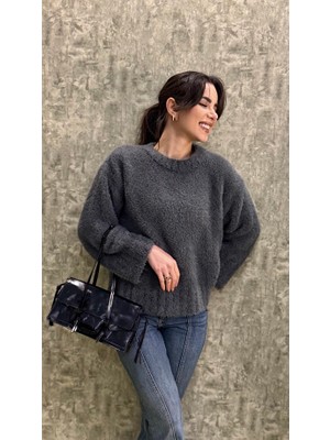 Leilaa Bisiklet Yaka Yumoş Basic Kazak