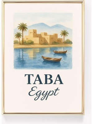 Ninastore Taba Seyahat Posteri Mısır Duvar Sanatı Taba Kanvas Baskı Vintage Mısır Dekorasyonu Taba Seyahat Hed