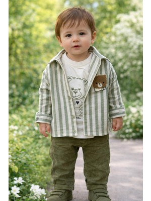 AYLAABEBE Çizgili Gömlekli Takım