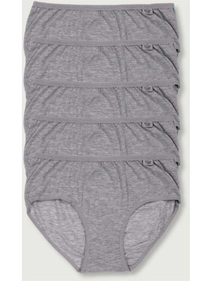 Tutku Kadın Gri 5'li Paket Likralı Bato-Gri-2xl