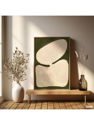 Ninastore Yeşil Soyut Taş Duvar Sanatı Baskısı: Modern Ev Dekorasyonu (Dijital Indirme)