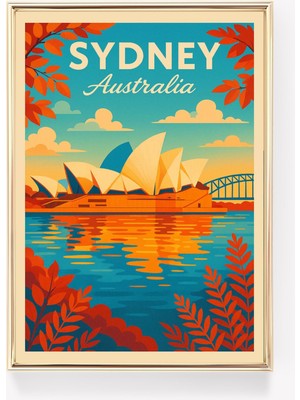Ninastore Sydney Seyahat Posteri Avustralya Duvar Sanatı Sydney Baskısı Vintage Seyahat Dekoru Kanvas Baskı Sy