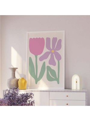 Ninastore Soyut Çiçek Baskısı | Dijital Sanat Indirme | Baskılı Çiçek Duvar Sanatı | Renkli Çiçek Sanat Baskıs