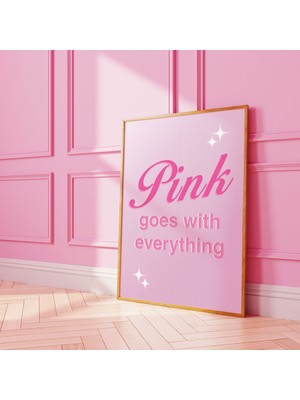 Ninastore Pembe Baskı | Dijital Sanat Indirme | Pembe Kız Çocuk Y2K Yazdırılabilir Sanat Eseri | Trend Duvar S