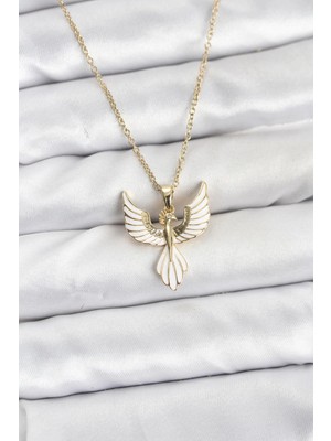 SHC4200 316L Çelik Zincir Gold Renk Anka Kuşu Model Kadın Kolye