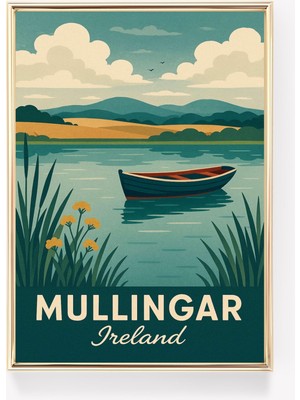 Ninastore Mullingar Vintage Seyahat Posteri Irlanda Duvar Sanatı Retro Baskı Seyahat Dekorasyonu Hediye Fikri