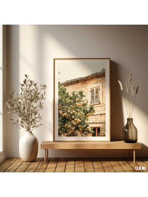 Ninastore Boho Duvar Sanatı Limon Bahçesi Serenadı Posteri Yeşil Tema Duvar Dekoru Dijital Duvar Sanatı Baskıs