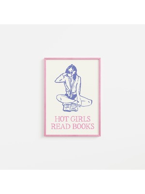 Ninastore Kitap Okuyan Seksi Kızlar Baskılı Dijital Sanat Eseri Indirilebilir Sevimli Kitap Sever Duvar Sanatı