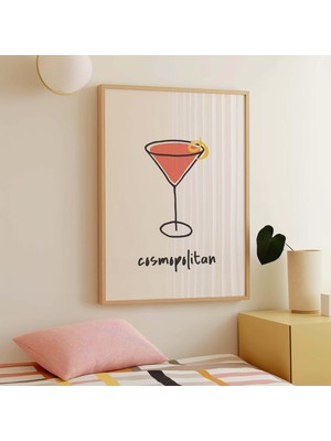 Ninastore Cosmopolitan Baskılı Dijital Sanat Eseri Indirme, Trend Kokteyl Duvar Sanatı, Mutfak Duvar Sanatı, B