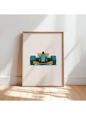 Ninastore Retro Formula 1 Araba Posteri, Modern Erkek Çocuk Odası Dekorasyonu (Dijital Indirme)
