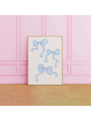 Ninastore Kurdele Fiyonk Baskısı | Dijital Sanat Indirme | Balletcore Duvar Sanatı | Sevimli Çocuk Odası Duvar