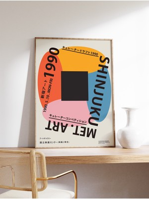 Ninastore Bauhaus Sergisi Sanat Baskısı Soyut Poster Grafik Bauhaus Dekor Minimalist Sanat Retro Dekor Ev Deko
