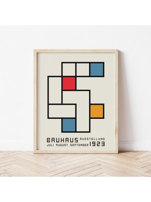 Ninastore Bauhaus Sergisi Baskısı | Dijital Sanat Indirme | Soyut Vintage Geometrik Yazdırılabilir Sanat Eseri