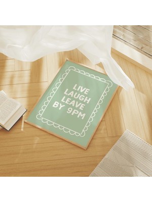 Ninastore Yaşa, Gül, Saat 21:00'de Ayrıl Dijital Sanat Eseri Baskısı, Komik Apartman Posteri, Trend Sanat Bask