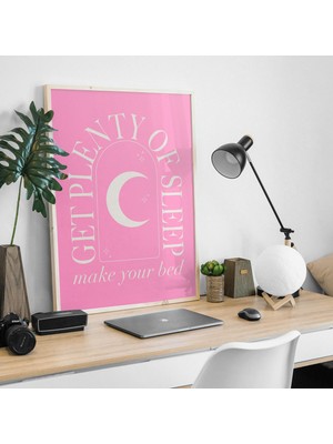 Ninastore Bol Bol Uyuyun Dijital Sanat Eseri Indir | Pozitif Ilham Verici Alıntı Duvar Sanatı | Pembe Boho Yur