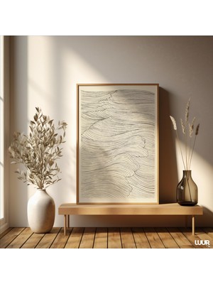 Ninastore Çizgi Sanatı Duvar Sanatı Soyut Yazdırılabilir Minimalist Çizgi Çizim Posteri Modern Nötr Ev Dekoras