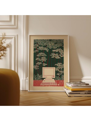 Ninastore Vintage Bilgisayar Posteri Japon Minimalist Çizgi Sanatı Baskısı