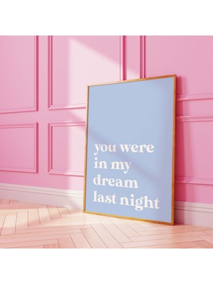 Ninastore Rüya Sözü Baskısı | Dijital Sanat Indirme | Minimalist Mavi Tipografi Yazdırılabilir Sanat Eseri