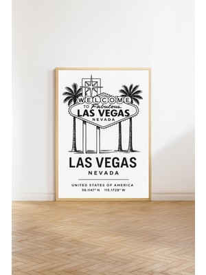 Ninastore Las Vegas Seyahat Posteri Nevada Duvar Sanatı Vintage Baskı Seyahat Dekorasyonu Las Vegas Hediyesi