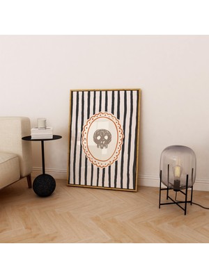 Ninastore Çizgili Balkabağı Baskılı Dijital Indirme, Rahat Cadılar Bayramı Duvar Sanatı, Cadılar Bayramı Duvar