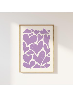 Ninastore Soyut Kalpler Duvar Sanatı Dijital Sanat Indir Mor Duvar Sanatı Baskısı Kız Çocuk Duvar Sanatı Sevim