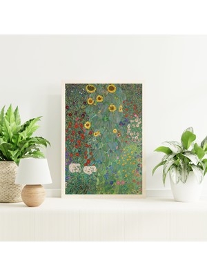 Ninastore Klimt Bahçe Tablosu Baskısı | Dijital Sanat Indirme | Manzara Duvar Sanatı | Gustav Klimt Vintage Ba