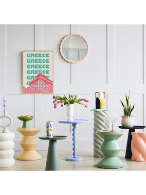 Ninastore Yunanistan Seyahat Baskısı | Dijital Sanat Indirme | Pembe Yeşil Yunanistan Seyahat Sergisi Baskısı