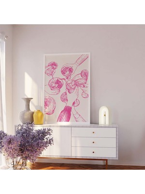 Ninastore Cheers Kokteyl Baskısı | Dijital Sanat Indirme | Şirin Pembe Bar Arabası Baskısı | Kokteyl Bar Baskı