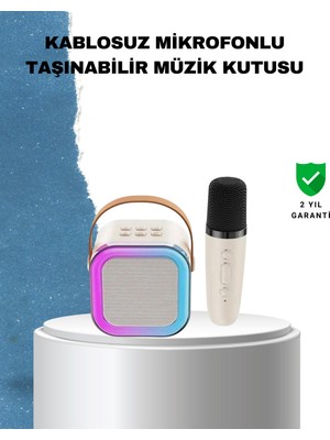 Teknodayım Karaoke Mikrofon Hoparlör Seti 6 Saat Kullanım Süresi