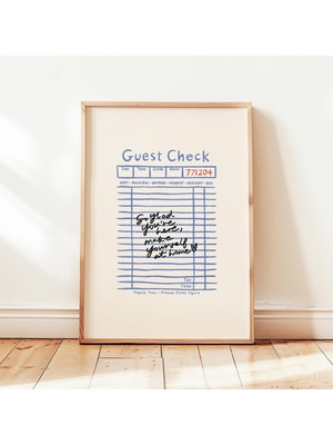 Ninastore "burada Olduğunuza Çok Sevindim" Baskılı Minimalist Misafir Çeki Posteri Yatak Odası Duvar Dekoru