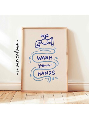 Ninastore Ellerinizi Yıkayın Baskılı Minimalist Banyo Posteri Tuvalet Lavabo Duvar Dekoru - Etsy Türkiye