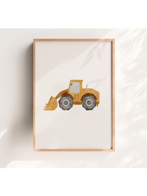 Ninastore Suluboya Yükleyici Kamyon Baskısı | Çocuk Odası Inşaat Temalı Sanat Eseri (Dijital Indirme)