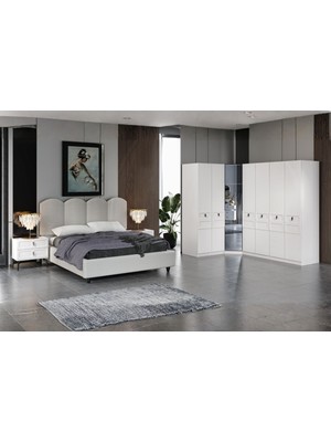 Doressa Rain 7 Kapılı Köşe Yatak Odası Takımı