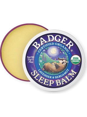Badger Uyku Balsamı Sakinleştirici Lavanta ve Bergamot Doğal Uyku Desteği, 21 ml Teneke Kutu