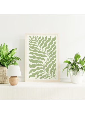 Ninastore Matisse Botanik Sergisi Baskısı | Dijital Sanat Indirme | Adaçayı Yeşili Kağıt Kesimleri Fransız Soy