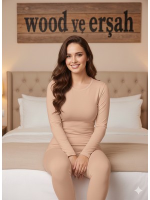 Lüx Wood Lüx Erşah 5007 Uzun Kol Bisiklet Yaka - %95 Pamuk %5 Likra Esnek Penye Badi