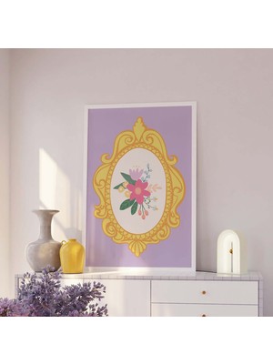 Ninastore Vintage Çiçekli Çerçeve Baskısı | Dijital Sanat Indirme | Baskılı Çiçek Duvar Sanatı | Grandmillenni
