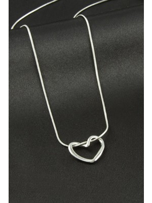 Zero Land Mtxdpn Kalp Çelik Kolye-Gümüş Rengi