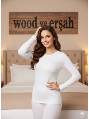 Lüx Wood Lüx Erşah 5007 Uzun Kol Bisiklet Yaka - %95 Pamuk %5 Likra Esnek Penye Badi