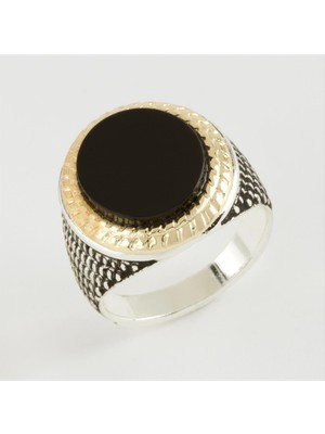 Zero Land Mtxdpn Yuvarlak Metal Erkek Yüzük-Sarı