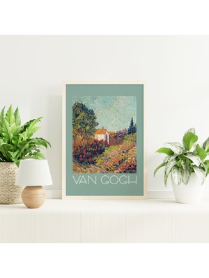 Ninastore Van Gogh Çiçekleri Baskısı | Dijital Sanat Indirme | Yeşil Vincent Van Gogh Vintage Çiçekli Baskı Sa