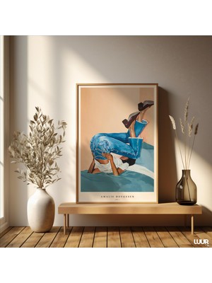 Ninastore Uyku Vakti Duvar Sanatı Yazdırılabilir Sakinleştirici Soyut Mavi Poster Yatak Odası Duvar Sanatı Est