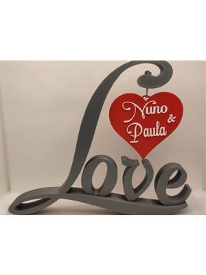 TriVox3D Kişiye Özel Isim Yazılabilen Love Dekoru Sevgililer Günü Hediyesi