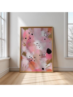 Ninastore Açık Pembe Soyut Sanat Baskısı: Yumuşak Dokulu Modern Minimalist Dekor (Dijital Indirme)