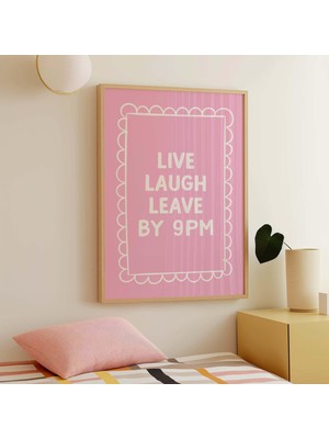 Ninastore Yaşa, Gül, Saat 21:00'de Ayrıl Dijital Sanat Eseri Baskısı, Komik Apartman Posteri, Trend Sanat Bask