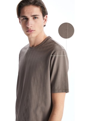 Lc Waikiki Yeni Sezon Bisiklet Yaka Çizgili Erkek Dokulu Tişört