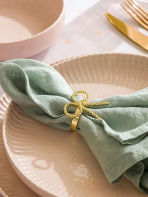 LC Waikiki Sarı Fiyonk Görünümlü Peçete Yüzüğü 2 Li  (S6)