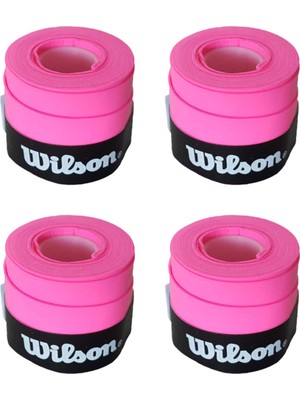 PremiumPort Konforlu 4'lü Tenis Raketi Grip Seti, Pembe Renk, Kaymaz ve Dayanıklı