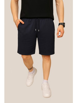 Eydamoon Erkek Baggy Kesim 2 Iplik Basic Yazlık Bel Lastikli Cepli Yazlık Şort&bermuda